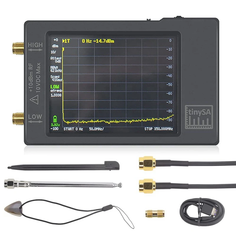 

V0.3.1, 100-960 МГц, MF/HF/VHF UHF анализатор спектра, анализатор спектра с сенсорным экраном 2,8 дюйма