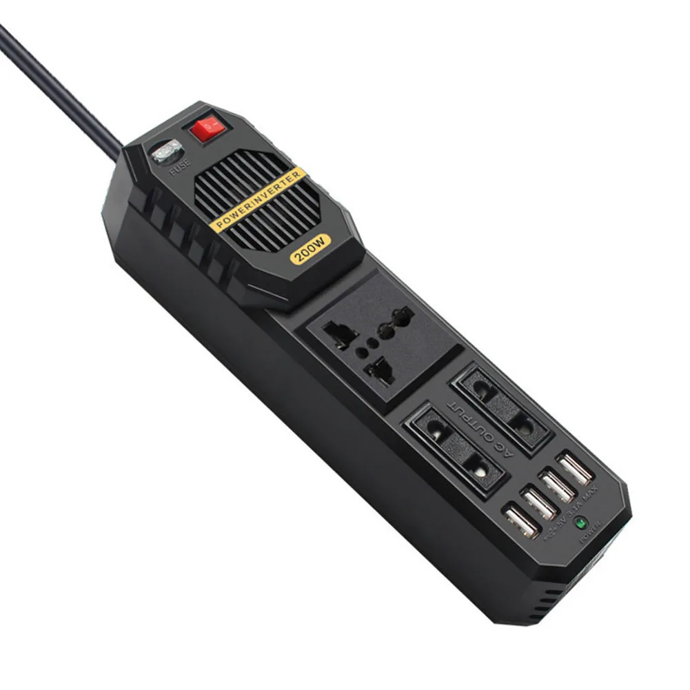 200W Mini Car Vehicle Inverter DC 12V to AC 220V USB Output High-power Power Inverter Small Car
200W Mini Car Vehicle Inverter DC 12V to AC 220V USB Output High-power Power Inverter Small Car
