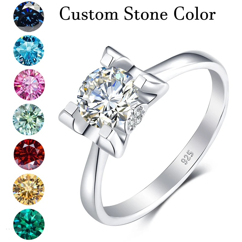 White/Yellow Gold D Color Moissanite Engagement Ring Round Cut Lab Grown Diamond for Women 925 Silver Wedding Promise Ring
White/Yellow Gold D Color Moissanite Engagement Ring Round Cut Lab Grown Diamond for Women 925 Silver Wedding Promise Ring