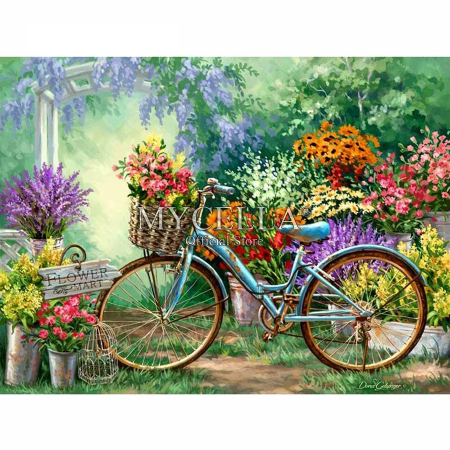 5D DIY Diamond Painting Cross Stitch Flowers And Bicycles Needlework Decorative Full Round Rhinestone Mosaic Diamond Embroidery
5D DIY Diamond Painting Cross Stitch Flowers And Bicycles Needlework Decorative Full Round Rhinestone Mosaic Diamond Embroidery