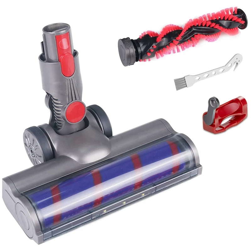 

Запчасти для щетки Dyson V7 V8 V10 V11 V15, напольная насадка с турбо-щеткой, светодиодсветодиодный и триггерной блокировкой