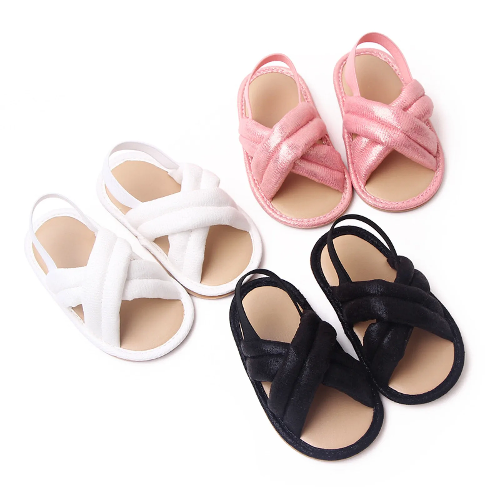 

Infant Baby Boys Girls Sandals Summer Cross Anti-slip Soft Sole Crib Prewalker Newborn Shoes Toddler First Walkers zapatos mujer