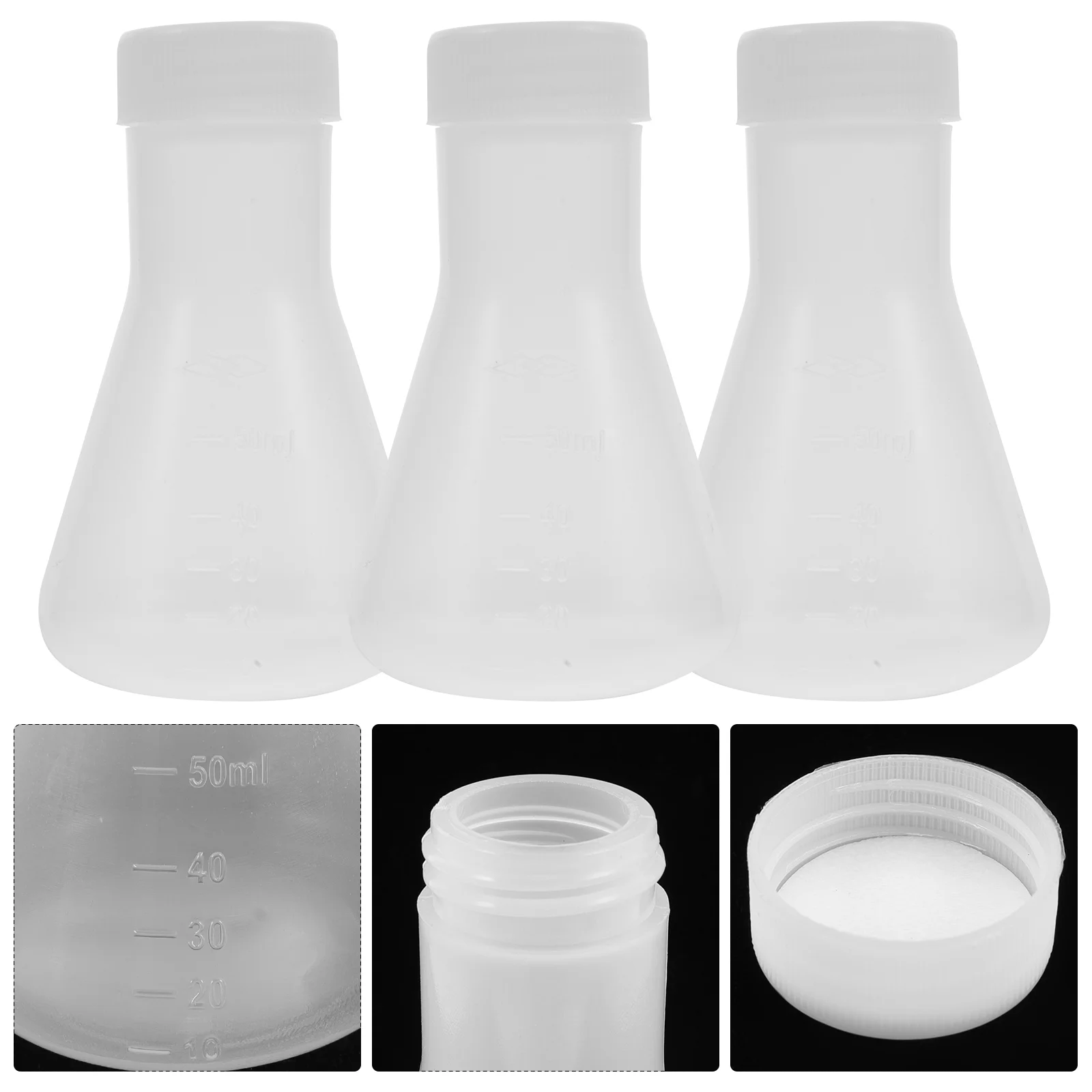 10pcs Plastic Erlenmeyer Flask Laboratory Experimental Flask Conical Container
10pcs Plastic Erlenmeyer Flask Laboratory Experimental Flask Conical Container