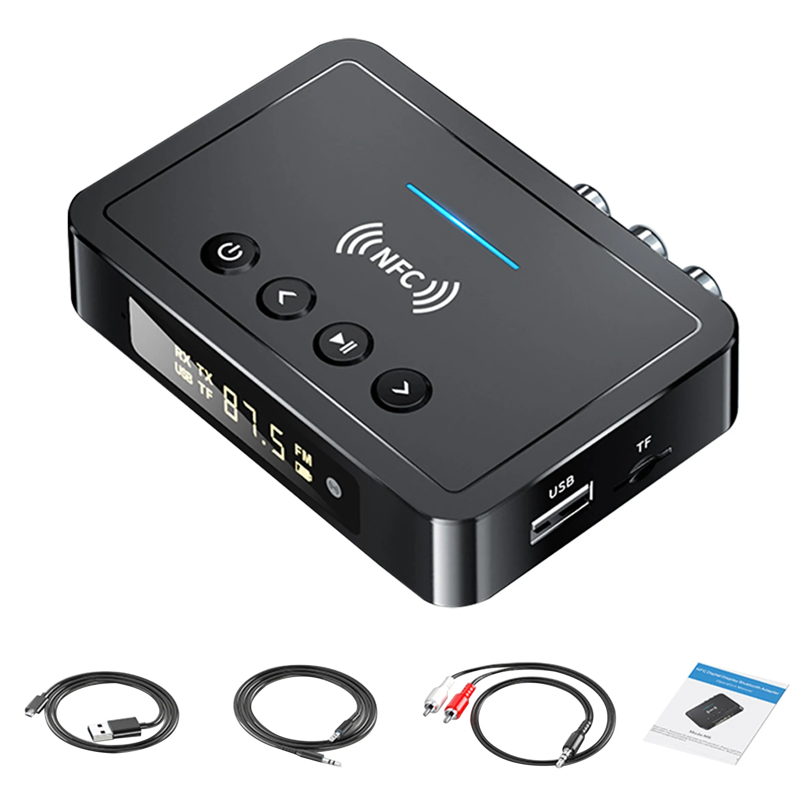Aux -compatible NFC Wireless Universal Audio Receiver Transmitter Speaker USB Charging LED Digital Display Adapter
Aux -compatible NFC Wireless Universal Audio Receiver Transmitter Speaker USB Charging LED Digital Display Adapter