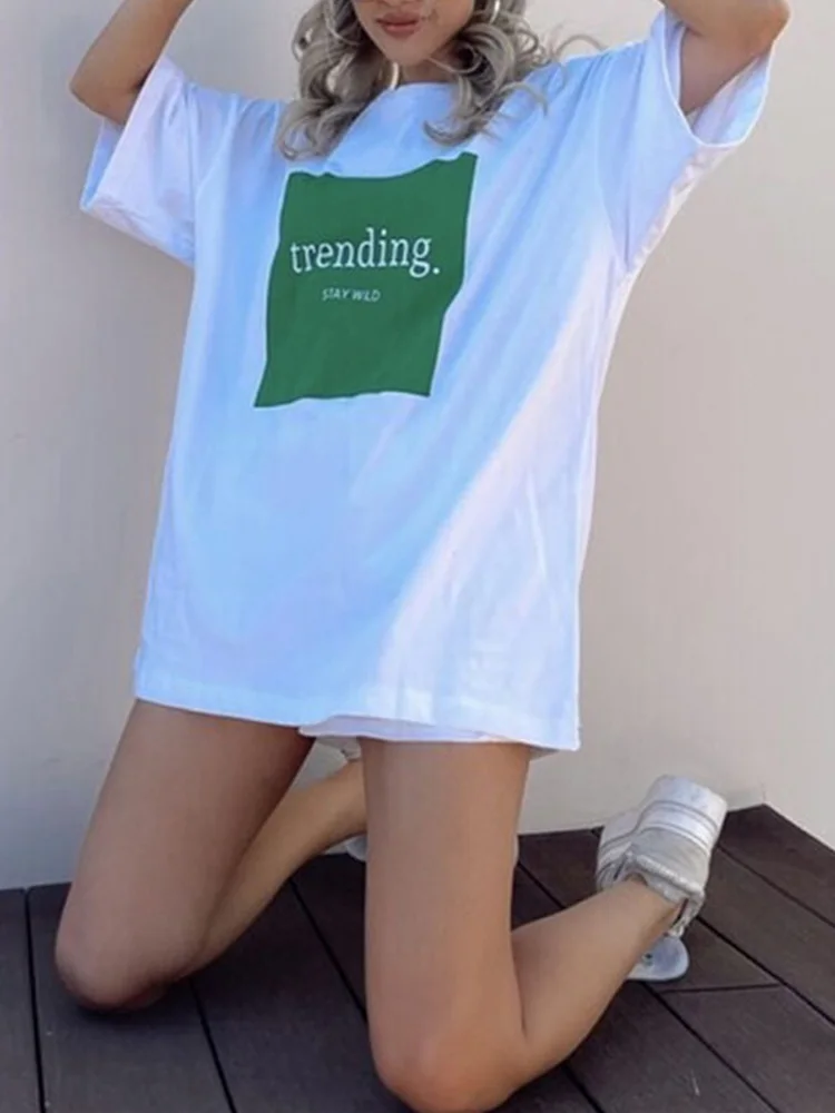 Summer Letter Printed Women T-Shirt O-neck Basic Loose Elegant Cotton Tshirts Female 2022 New Causal Short-sleeved Couple Tops
Summer Letter Printed Women T-Shirt O-neck Basic Loose Elegant Cotton Tshirts Female 2022 New Causal Short-sleeved Couple Tops