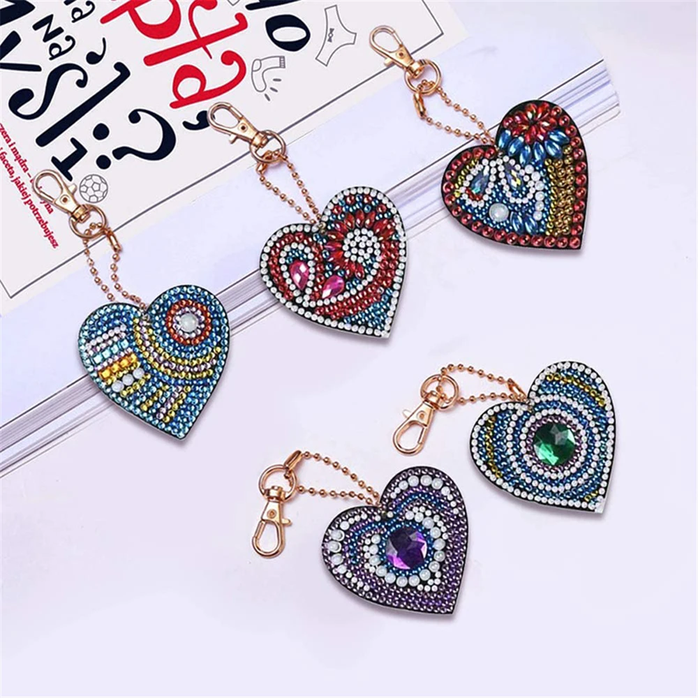 5 Pcs DIY Diamond Painting Picture of Rhinestones Diamond Embroidery Key Chain Set 3D Cross Stitch Bag Pendant Decoration
5 Pcs DIY Diamond Painting Picture of Rhinestones Diamond Embroidery Key Chain Set 3D Cross Stitch Bag Pendant Decoration