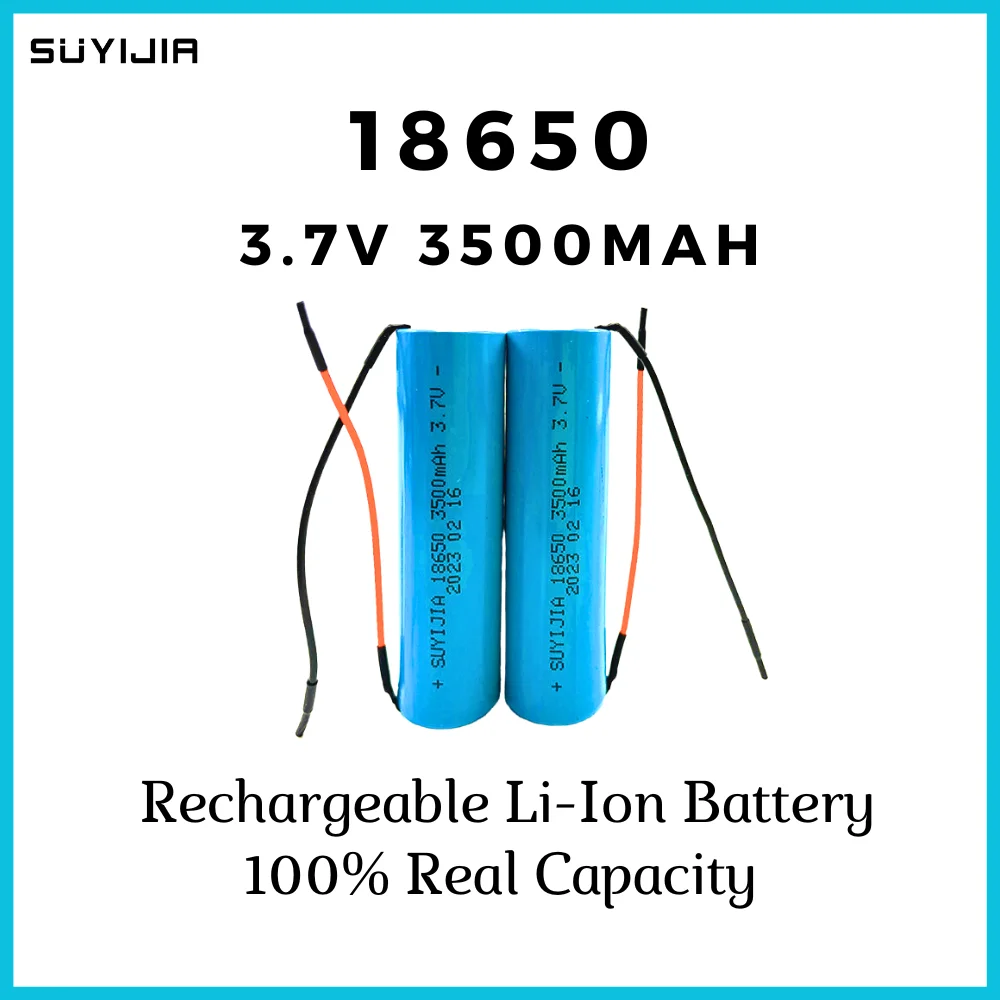 

3.7V 3500mAh 18650 DIY Rechargeable Lithium Batteries for Aircraft Model Shaver RC Toys Flashlight with 4.2V 1A Chargers