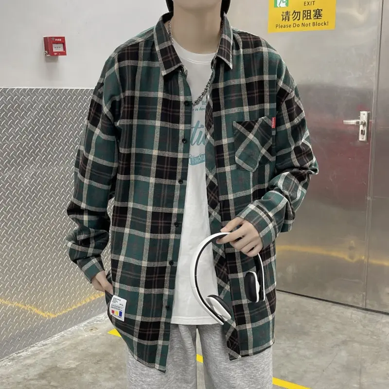 Spring New Oversize Retro Plaid Blouses Male High Quality Long Sleeve Cotton Plaid Shirts Hip Hop Flannel Checked Shirts Men
Spring New Oversize Retro Plaid Blouses Male High Quality Long Sleeve Cotton Plaid Shirts Hip Hop Flannel Checked Shirts Men