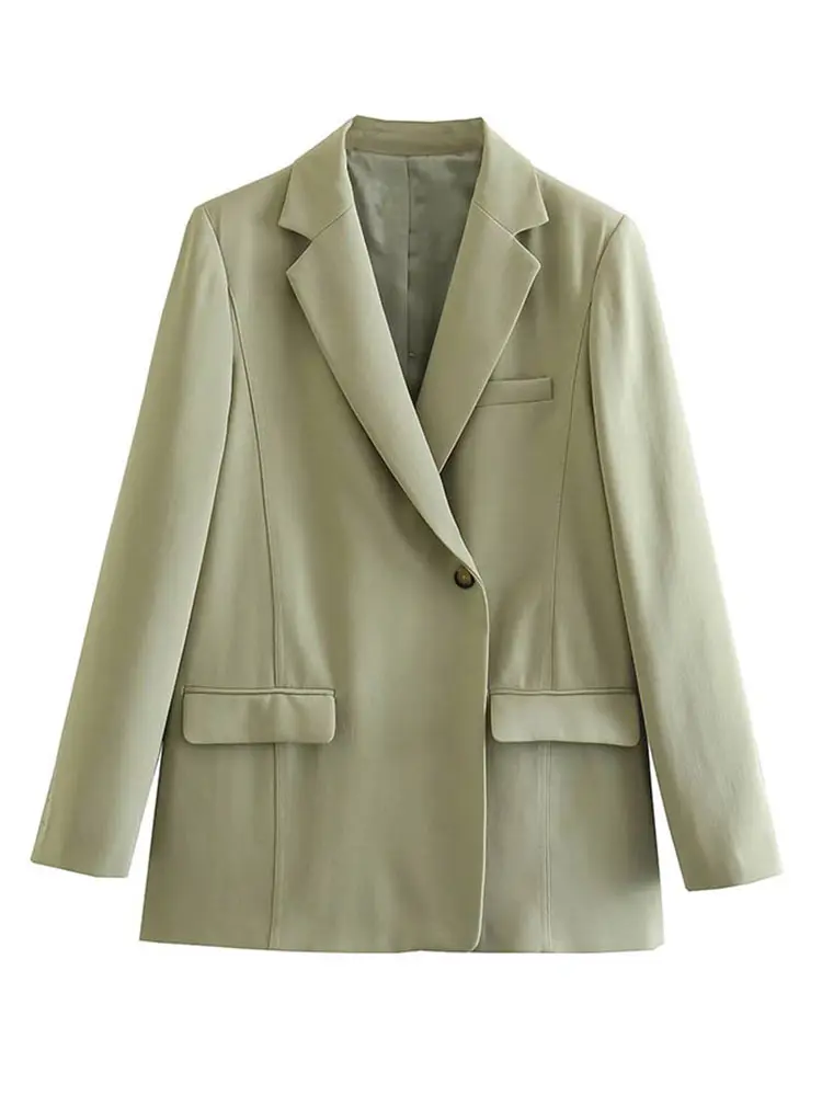 Fashion Solid Blazer Jackets Women Elegant Long Sleeve Pocket Coat 2023 Spring Autumn Office Lady Casual Single Buckle Outerwear
Fashion Solid Blazer Jackets Women Elegant Long Sleeve Pocket Coat 2023 Spring Autumn Office Lady Casual Single Buckle Outerwear