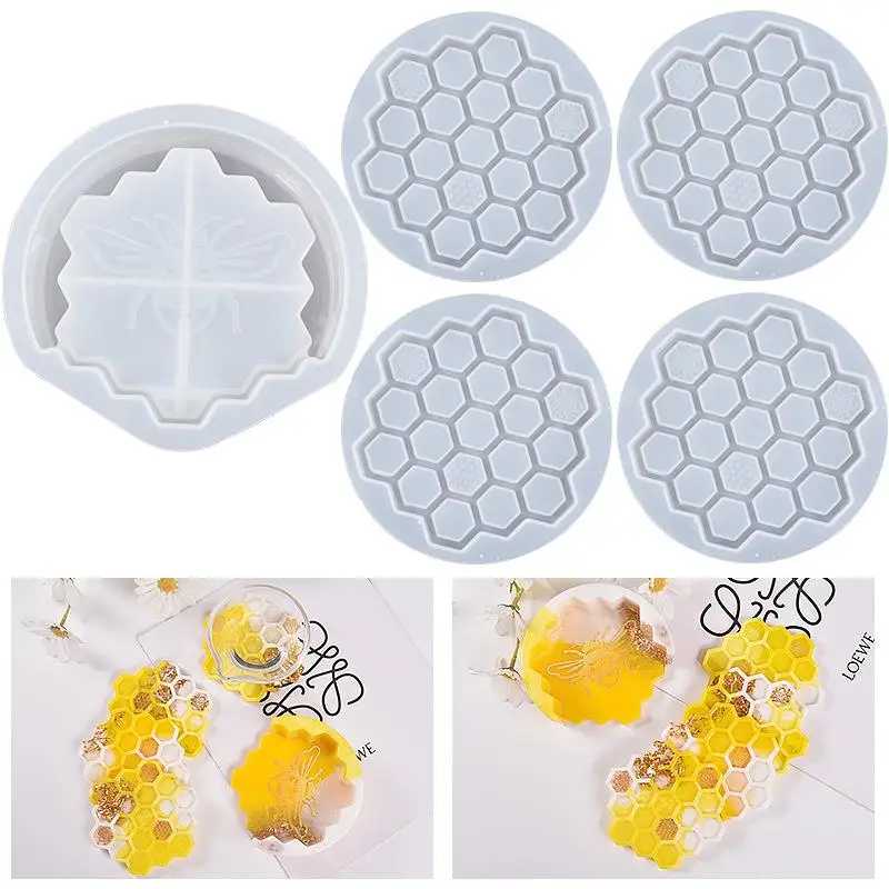 1/2pcs Honeycomb Coaster Table Silicone Mold DIY Bee Coaster Crystal Epoxy Resin Mold Home Storage Making Supplies Craft
1/2pcs Honeycomb Coaster Table Silicone Mold DIY Bee Coaster Crystal Epoxy Resin Mold Home Storage Making Supplies Craft