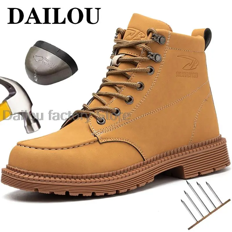 High Quality Work Safety Boots Men Indestructible Shoes Male Anti-smash Safety Work Shoes Man Steel Toe Security Boots Footwear 
High Quality Work Safety Boots Men Indestructible Shoes Male Anti-smash Safety Work Shoes Man Steel Toe Security Boots Footwear