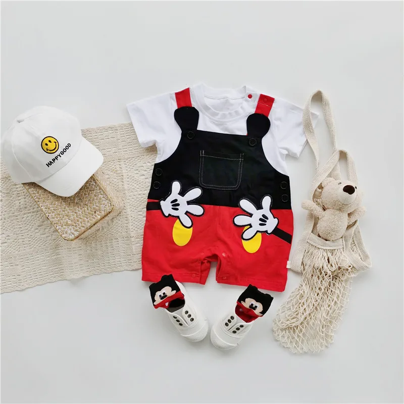 Summer Newborn Baby Rompers Socks Set Cartoon Mickey Mouse Hand Boy Girl Jumpsuit Infant Costumes Cotton Short Sleeve Bodysuits
Summer Newborn Baby Rompers Socks Set Cartoon Mickey Mouse Hand Boy Girl Jumpsuit Infant Costumes Cotton Short Sleeve Bodysuits