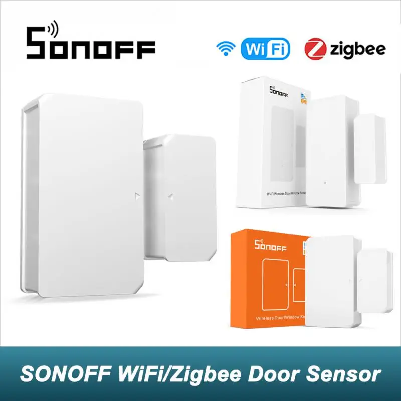 

Смарт-датчик двери SONOFF Wifi DW2 Zigbee, детекторы открытия/закрытия дверей, уведомления через приложение, датчики охранной сигнализации для дома