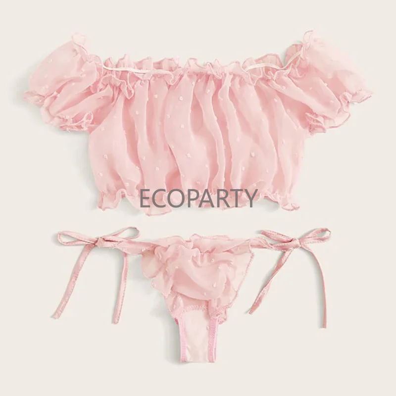 Комплект женского нижнего белья из сетчатой ткани, в складку
Комплект женского нижнего белья из сетчатой ткани, в складку