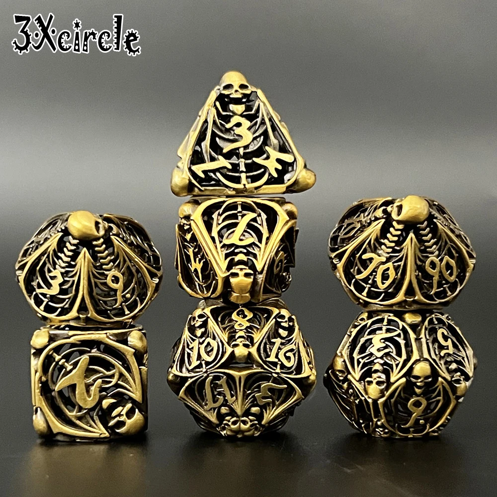 Hollow Skull Polyhedral Metal Dice Set 7pcs D4-D20 for D&D RPG Table Board Role Playing Game Entertainment Supplies Accessories
Hollow Skull Polyhedral Metal Dice Set 7pcs D4-D20 for D&D RPG Table Board Role Playing Game Entertainment Supplies Accessories