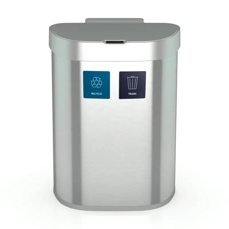 2023 Gallon Trash Can, Touchless Dual-Function Kitchen Trash Can, Stainless Steel
2023 Gallon Trash Can, Touchless Dual-Function Kitchen Trash Can, Stainless Steel