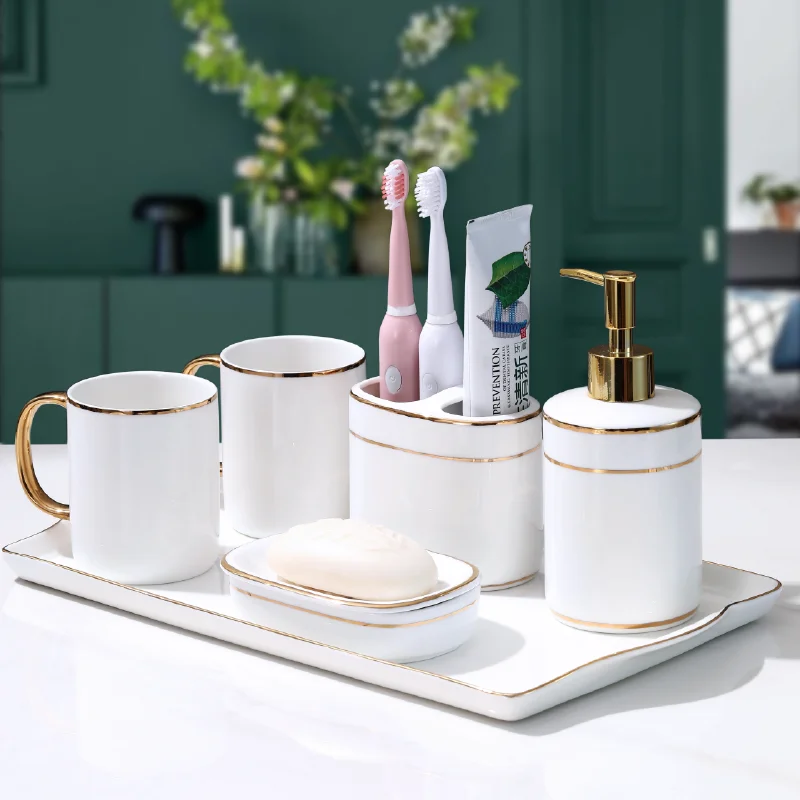 Five-Piece Bathroom Set Nordic Electric Toothbrush Kit Light Luxury Bathroom Toiletries European Creative Toilet Tray
Five-Piece Bathroom Set Nordic Electric Toothbrush Kit Light Luxury Bathroom Toiletries European Creative Toilet Tray