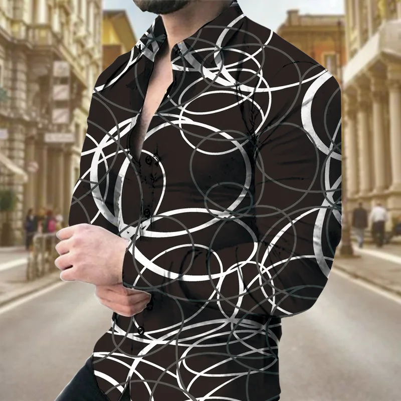 2023 New Men's Tops Button Lapel Long Sleeve Shirt New Designer Prom Casual Outdoor Street black and white design
2023 New Men's Tops Button Lapel Long Sleeve Shirt New Designer Prom Casual Outdoor Street black and white design