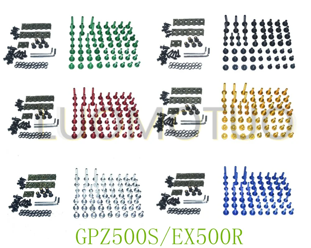 Motorcycle Complete Fairing Bolts Kit Bodywork Screws For Fit KAWASAKI GPZ500S/EX500R NINJA 1990-2009
Motorcycle Complete Fairing Bolts Kit Bodywork Screws For Fit KAWASAKI GPZ500S/EX500R NINJA 1990-2009