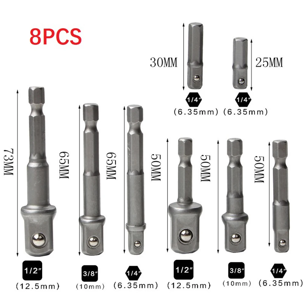 Drill Socket Adapter 1/4in Hex Shank Extension Bar For With Hex Shank To Square Socket Impact Driver 1/2 3/8 1/4 Power Tool
Drill Socket Adapter 1/4in Hex Shank Extension Bar For With Hex Shank To Square Socket Impact Driver 1/2 3/8 1/4 Power Tool