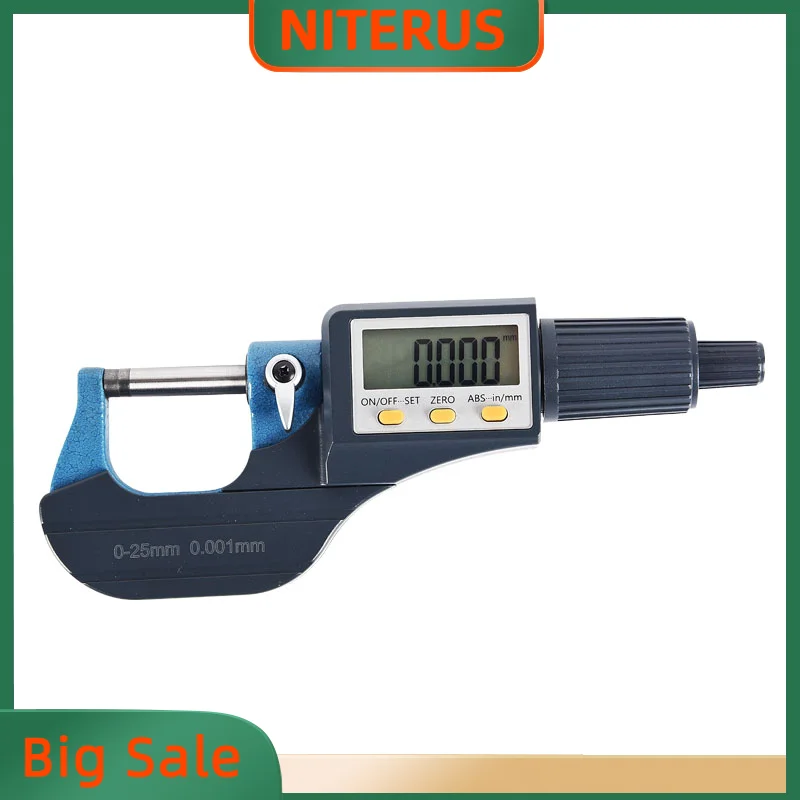 0.001 mm Electronic Outside Micrometer 25-50 with Extra Large LCD Screen Digital Caliper Gauge
0.001 mm Electronic Outside Micrometer 25-50 with Extra Large LCD Screen Digital Caliper Gauge