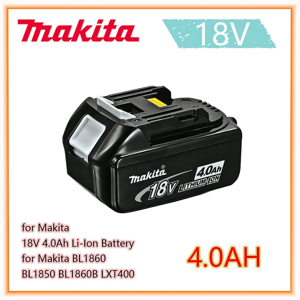 Makita Original 18V 4.0AH 5.0AH 6.0AH Rechargeable Power Tools Battery with LED Li-ion Replacement LXT BL1860B BL1860 BL1850
Makita Original 18V 4.0AH 5.0AH 6.0AH Rechargeable Power Tools Battery with LED Li-ion Replacement LXT BL1860B BL1860 BL1850