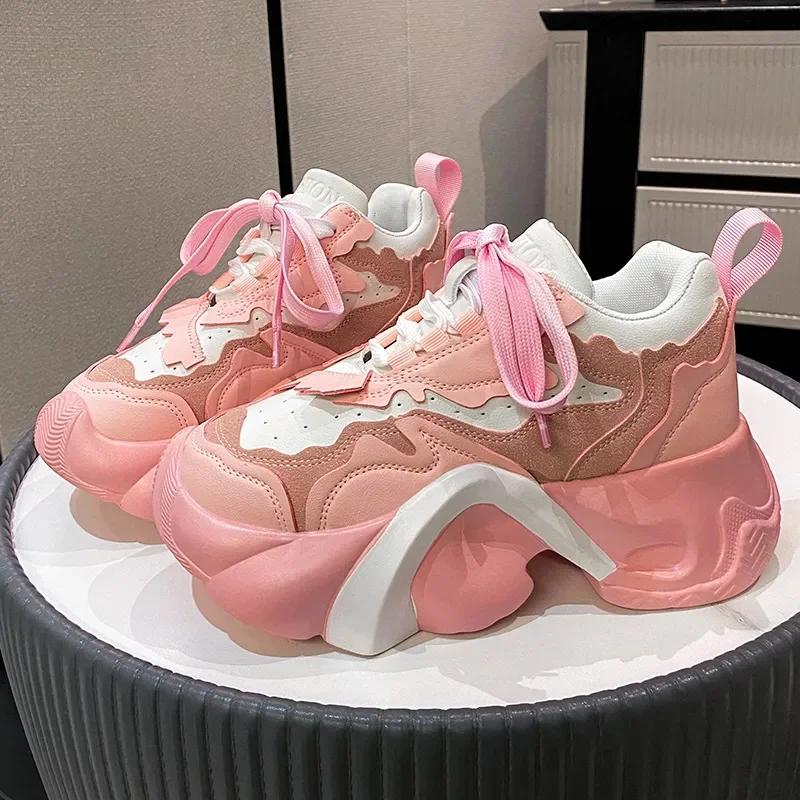 Women's Chunky Sneakers 2023 Summer Spring New Designer Pink Thick Sole Fashion Platform Sneakers Ladies Casual Sports Dad Shoes
Women's Chunky Sneakers 2023 Summer Spring New Designer Pink Thick Sole Fashion Platform Sneakers Ladies Casual Sports Dad Shoes