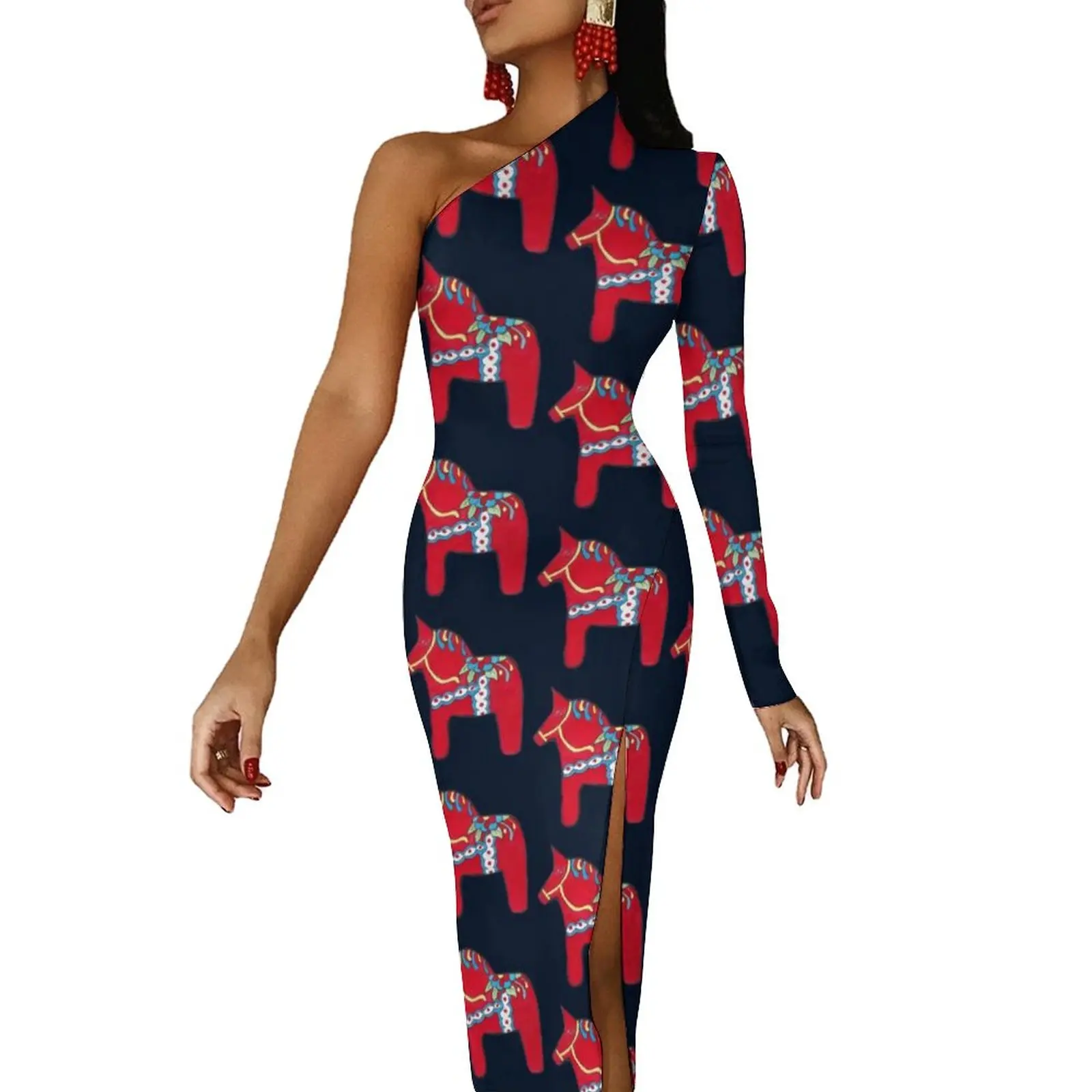 Dala Horse Side Split Bodycon Dress Women Retro Animal Print Retro Maxi Dress Autumn One Shoulder Street Wear Pattern Dresses
Dala Horse Side Split Bodycon Dress Women Retro Animal Print Retro Maxi Dress Autumn One Shoulder Street Wear Pattern Dresses