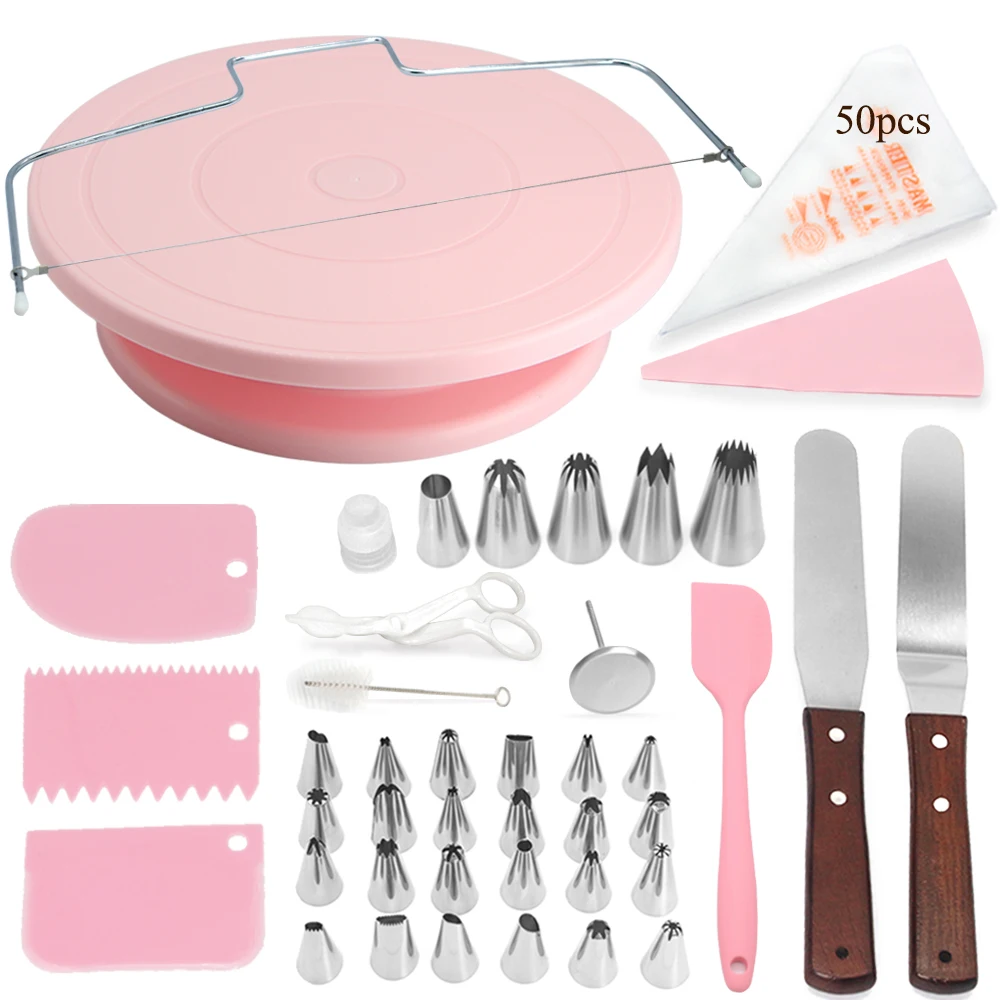 New Cake Turntable Cake Decorating Tools Kit Rotary Table Baking Tool Piping Nozzle Piping Bag Set Baking Supplies Sets 
New Cake Turntable Cake Decorating Tools Kit Rotary Table Baking Tool Piping Nozzle Piping Bag Set Baking Supplies Sets