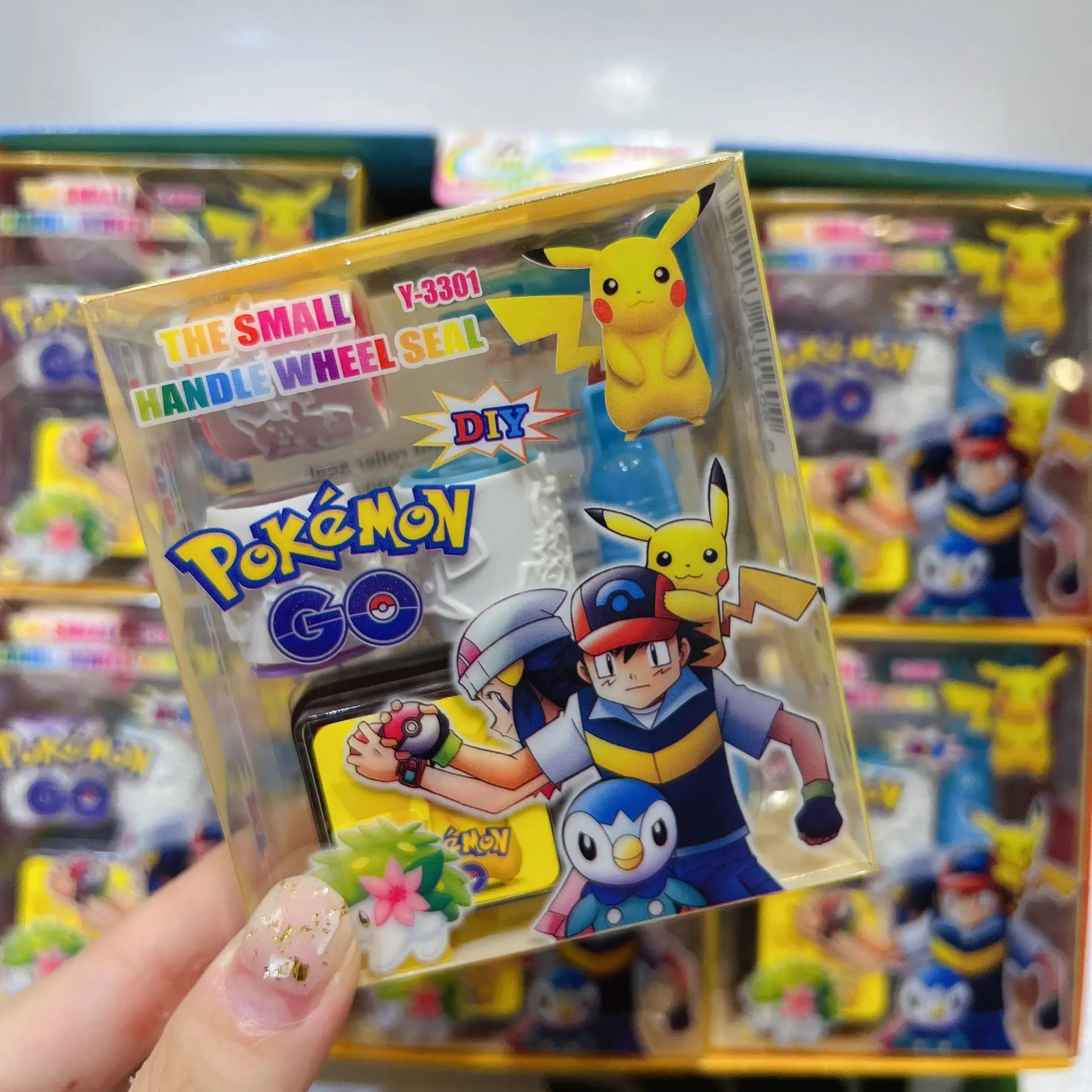 New Pokemon cartoon cartoon toy Picchu roller seal roller handle toy children's prize ink seal children's birthday toy gift
New Pokemon cartoon cartoon toy Picchu roller seal roller handle toy children's prize ink seal children's birthday toy gift