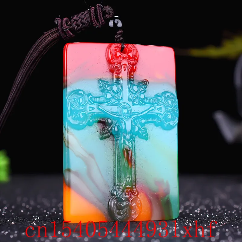 Natural Hetian Color Jade Cross Jesus Pendant Necklace Fashion Fine Jewelry Carved Accessories Charm Amulet Gifts for Women Men
Natural Hetian Color Jade Cross Jesus Pendant Necklace Fashion Fine Jewelry Carved Accessories Charm Amulet Gifts for Women Men