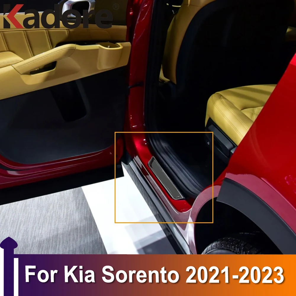 For Kia Sorento 2021-2023 Balck Outer Door Sill Protector Cover Door Sill Scuff Plates Car Accessories Sticker Stainless Steel 
For Kia Sorento 2021-2023 Balck Outer Door Sill Protector Cover Door Sill Scuff Plates Car Accessories Sticker Stainless Steel