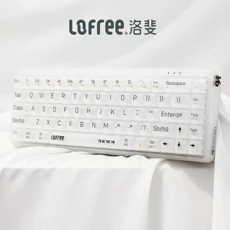 

Матовая прозрачная беспроводная клавиатура Lofree 1% с Bluetooth Hotswap, механическая клавиатура для настольного ПК, 68 клавиш, клавиатура с подсветкой для ПК, игрового ноутбука
