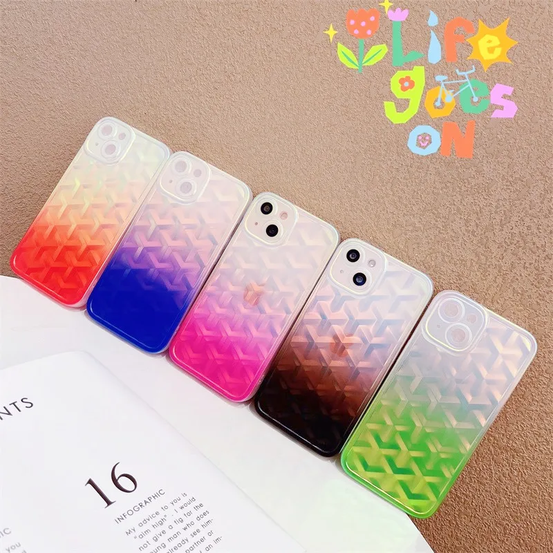 Luxury Colourful Gradient 3D Laser Case For IPhone 11 12 13 Pro XS Max X XR Stylish Creative Couple Matte Shockproof Soft Cover
Luxury Colourful Gradient 3D Laser Case For IPhone 11 12 13 Pro XS Max X XR Stylish Creative Couple Matte Shockproof Soft Cover