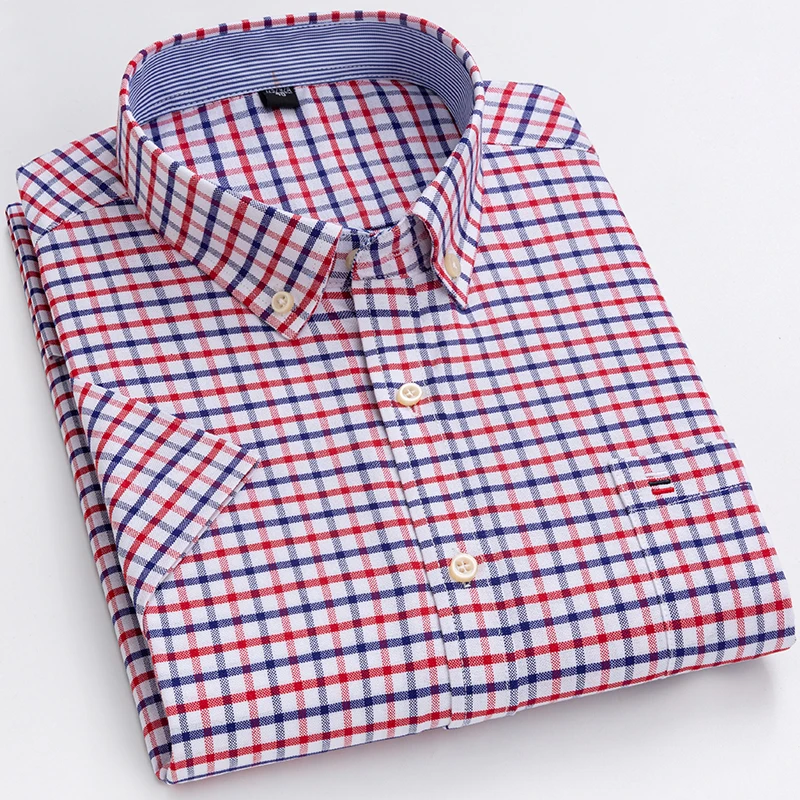 Shirts for Men Short Sleeve Summer Plus Size Plaid Shirt Striped Male Shirt Business Casual White New Regular Fit
Shirts for Men Short Sleeve Summer Plus Size Plaid Shirt Striped Male Shirt Business Casual White New Regular Fit
