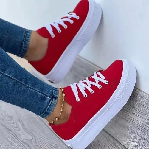 Women's Canvas Shoes 2022 Spring Summer New Sneakers Thick-soled Lace-up Flat Casual Shoes Ladies Low-top Shoes Chaussure Femme
Women's Canvas Shoes 2022 Spring Summer New Sneakers Thick-soled Lace-up Flat Casual Shoes Ladies Low-top Shoes Chaussure Femme