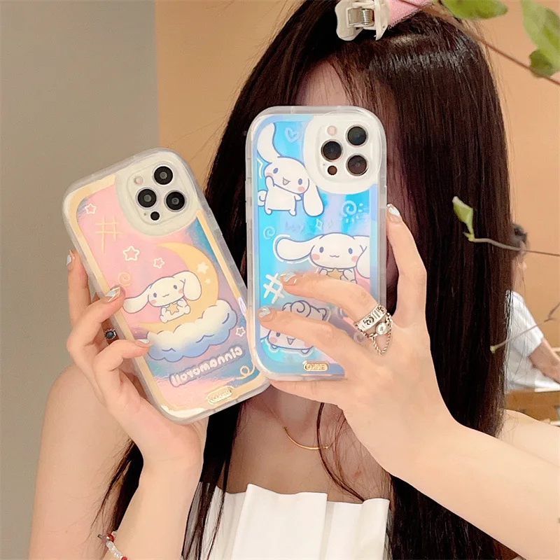 Sanrio Luxury Laser Phone Case for iPhone 13 12 11 Pro Max XR XS Max X 7/8 Plus Drop Resistant TPU Soft Shell Gift for Girls
Sanrio Luxury Laser Phone Case for iPhone 13 12 11 Pro Max XR XS Max X 7/8 Plus Drop Resistant TPU Soft Shell Gift for Girls