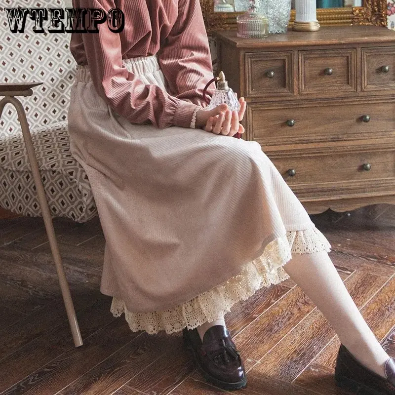 Двухслойная кружевная юбка WTEMPO в Корейском стиле, французская винтажная юбка с высокой талией, осенне-зимняя модная новая свободная повседневная юбка средней длины
Двухслойная кружевная юбка WTEMPO в Корейском стиле, французская винтажная юбка с высокой талией, осенне-зимняя модная новая свободная повседневная юбка средней длины
