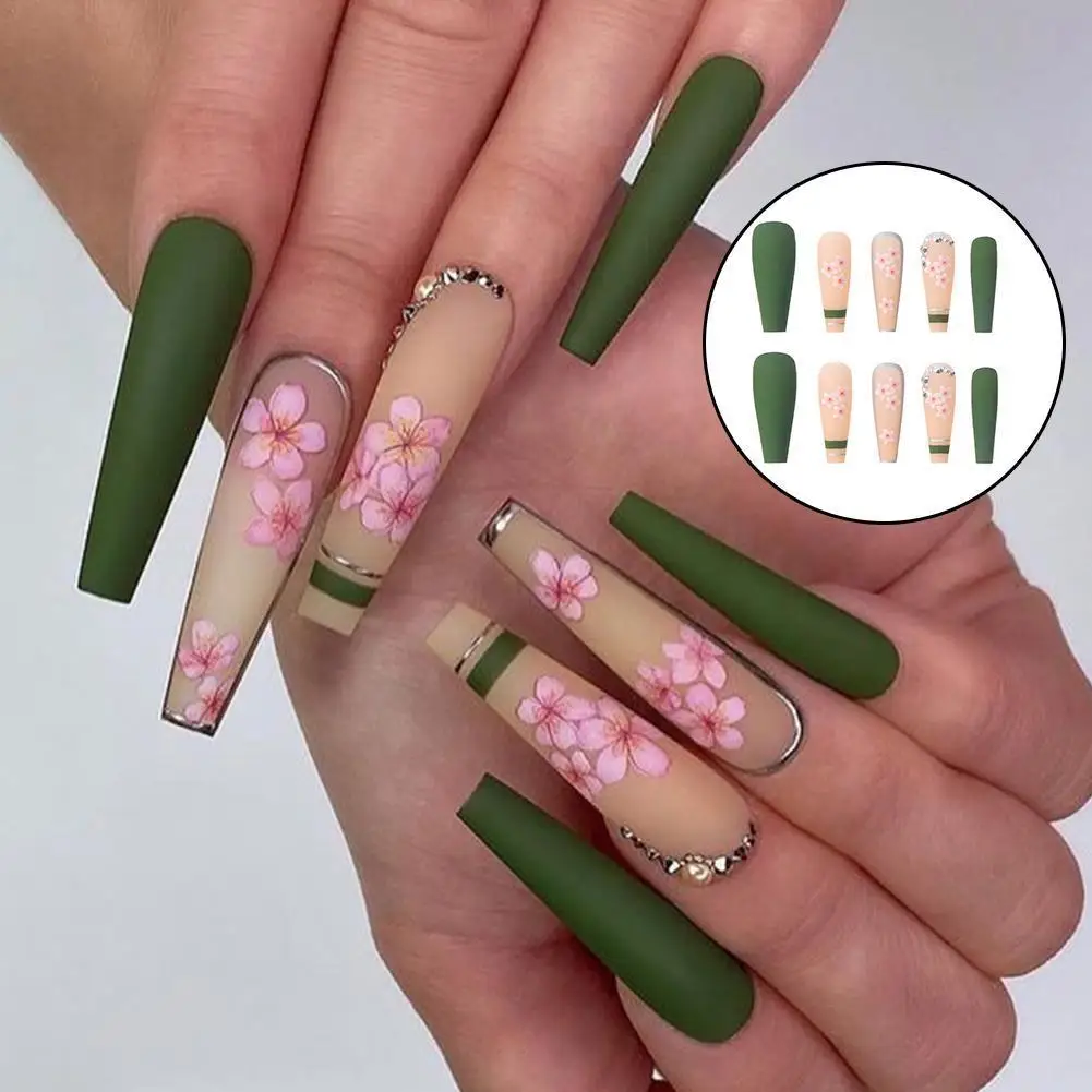 Reusable Press On Nails Small Flower Design With Diamond Detachable Long Coffin French Ballerina Fake Nails Full Cover Nail Tips
Reusable Press On Nails Small Flower Design With Diamond Detachable Long Coffin French Ballerina Fake Nails Full Cover Nail Tips