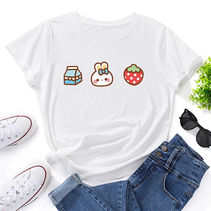 Summer Cartoon Graphic Short Sleeve Basic Women T Shirt Casual Fashion Letter Print Female Cotton Round Neck Tee Tops
Summer Cartoon Graphic Short Sleeve Basic Women T Shirt Casual Fashion Letter Print Female Cotton Round Neck Tee Tops
