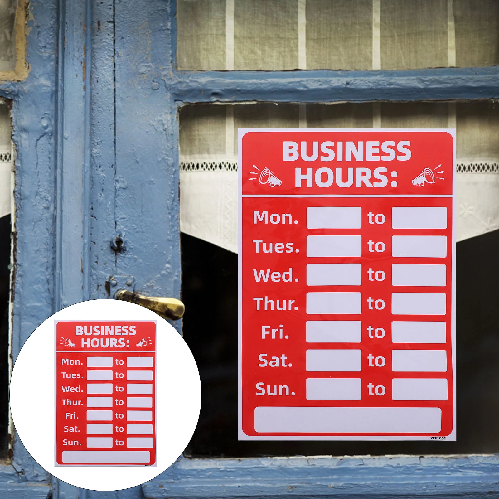 Sun Proof Hour Stickers Rewritable Hour Signs Self-adhesive Business Hours Sign for Shop Store Barber
Sun Proof Hour Stickers Rewritable Hour Signs Self-adhesive Business Hours Sign for Shop Store Barber