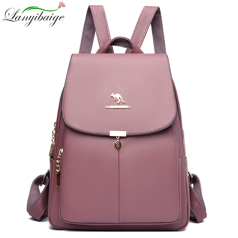 Модный женский рюкзак, Роскошный дизайнерский женский рюкзак с защитой от кражи, мягкие кожаные школьные сумки, большие вместительные дорожные сумки Mochila 
Модный женский рюкзак, Роскошный дизайнерский женский рюкзак с защитой от кражи, мягкие кожаные школьные сумки, большие вместительные дорожные сумки Mochila