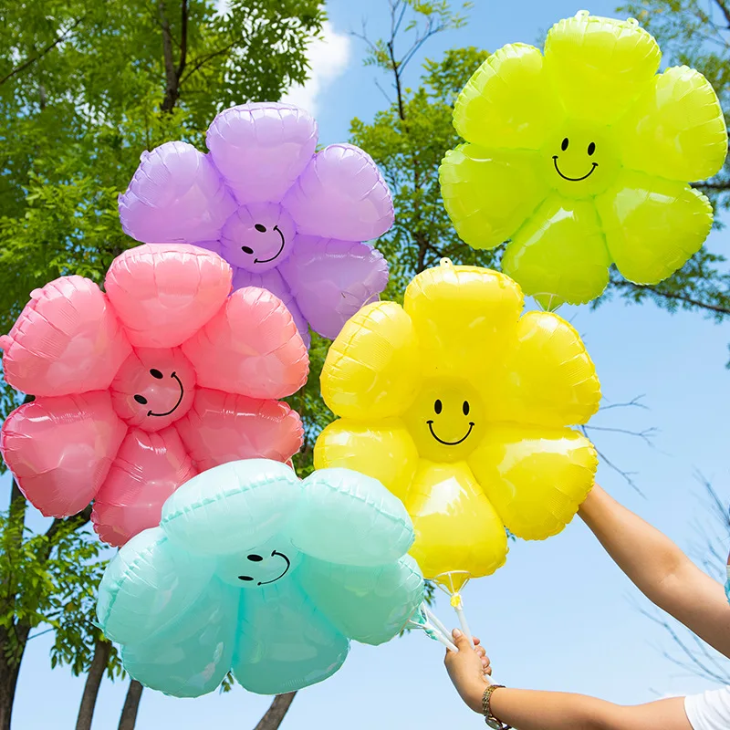 Macaron Daisy Aluminum Film Balloon Six Petal Plumeria Decorative Party Birthday Festival Performance Scene Layout Smiling Face
Macaron Daisy Aluminum Film Balloon Six Petal Plumeria Decorative Party Birthday Festival Performance Scene Layout Smiling Face