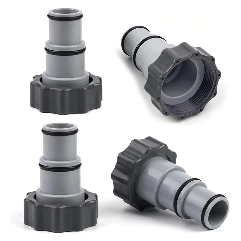 4Pack Replacement Hose Adapter With Collar,1.5 Inch To 1.25 Inch Hose Adapter For Intex Pumps & Plunger Valve
4Pack Replacement Hose Adapter With Collar,1.5 Inch To 1.25 Inch Hose Adapter For Intex Pumps & Plunger Valve
