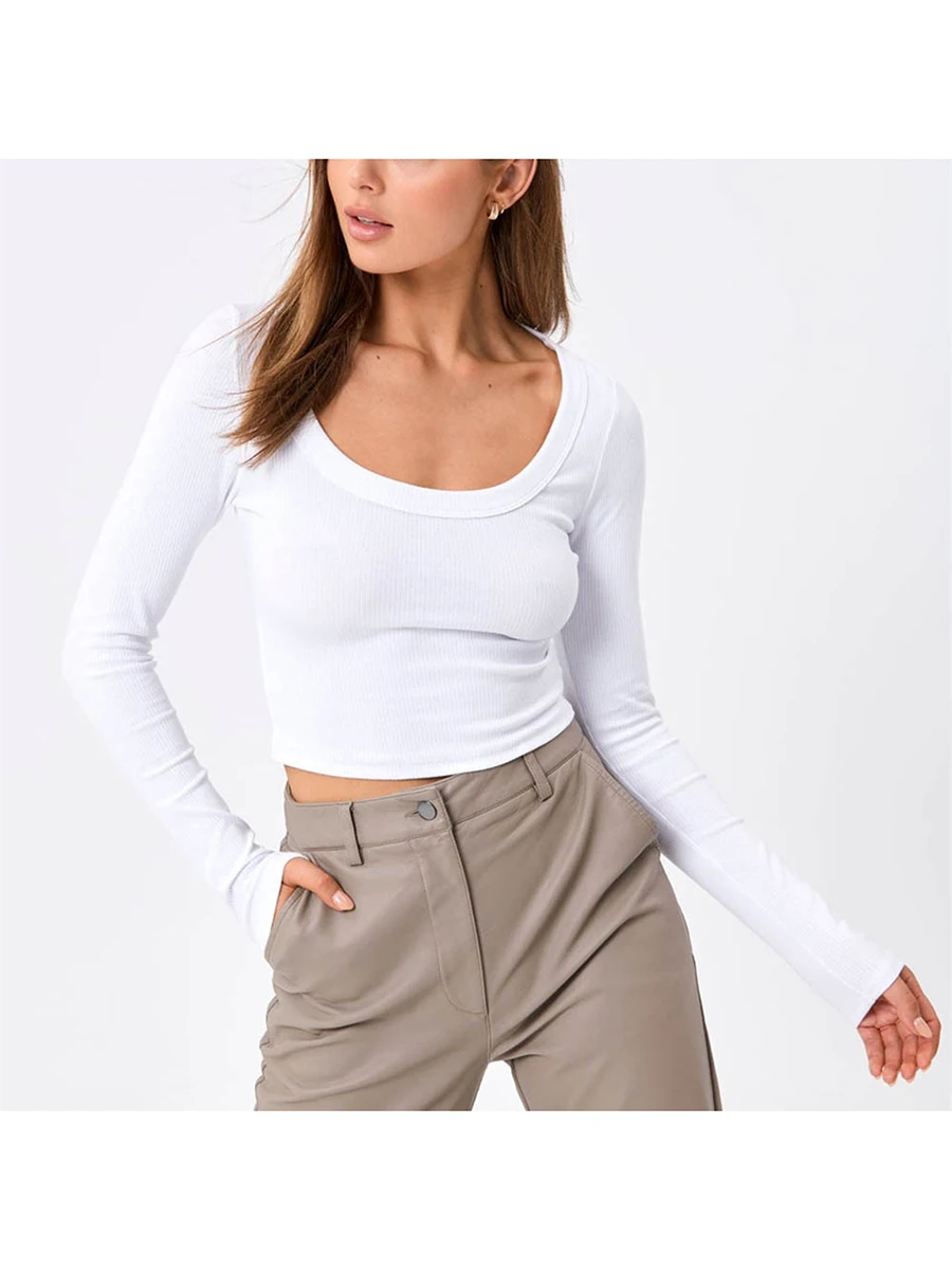 Women s Ribbed Sexy Shirts Long Sleeve Square Neck Slim Crop Top Tee Y2k Stretch Fitted Casual T-Shirt Tops
Women s Ribbed Sexy Shirts Long Sleeve Square Neck Slim Crop Top Tee Y2k Stretch Fitted Casual T-Shirt Tops