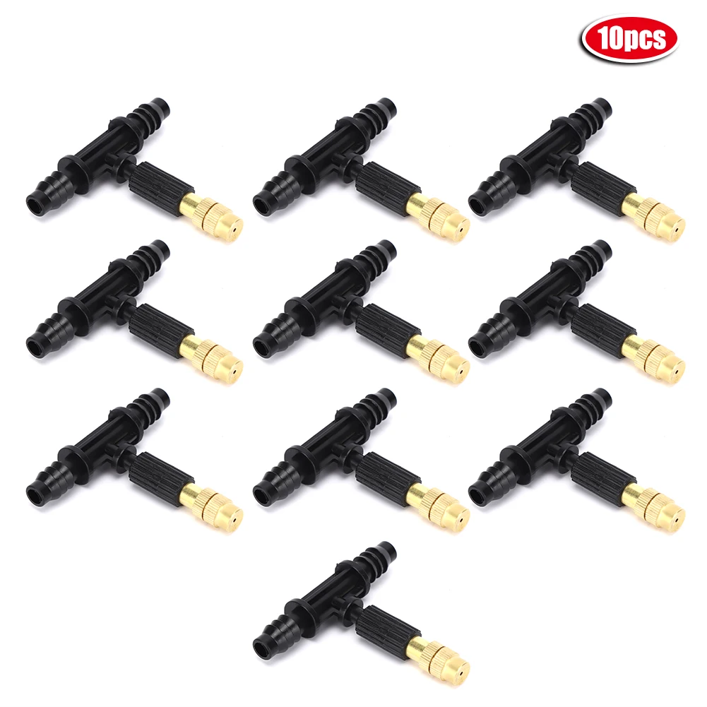 10Pcs Misting Water Nozzle with Tee Connector Garden Irrigation Cooling Accessory for 8/12 Hose Misting Nozzle
10Pcs Misting Water Nozzle with Tee Connector Garden Irrigation Cooling Accessory for 8/12 Hose Misting Nozzle