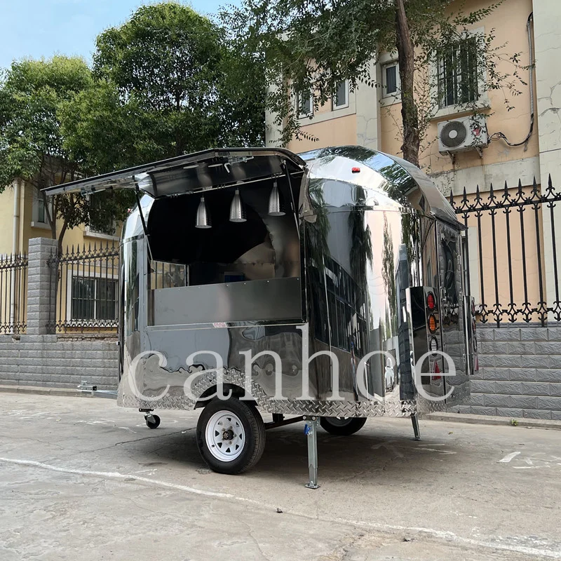 Airstream 201/304 stainless steel double axles camping caravan/ customized ice cream popcorn mobile kitchen food truck trailer
Airstream 201/304 stainless steel double axles camping caravan/ customized ice cream popcorn mobile kitchen food truck trailer
