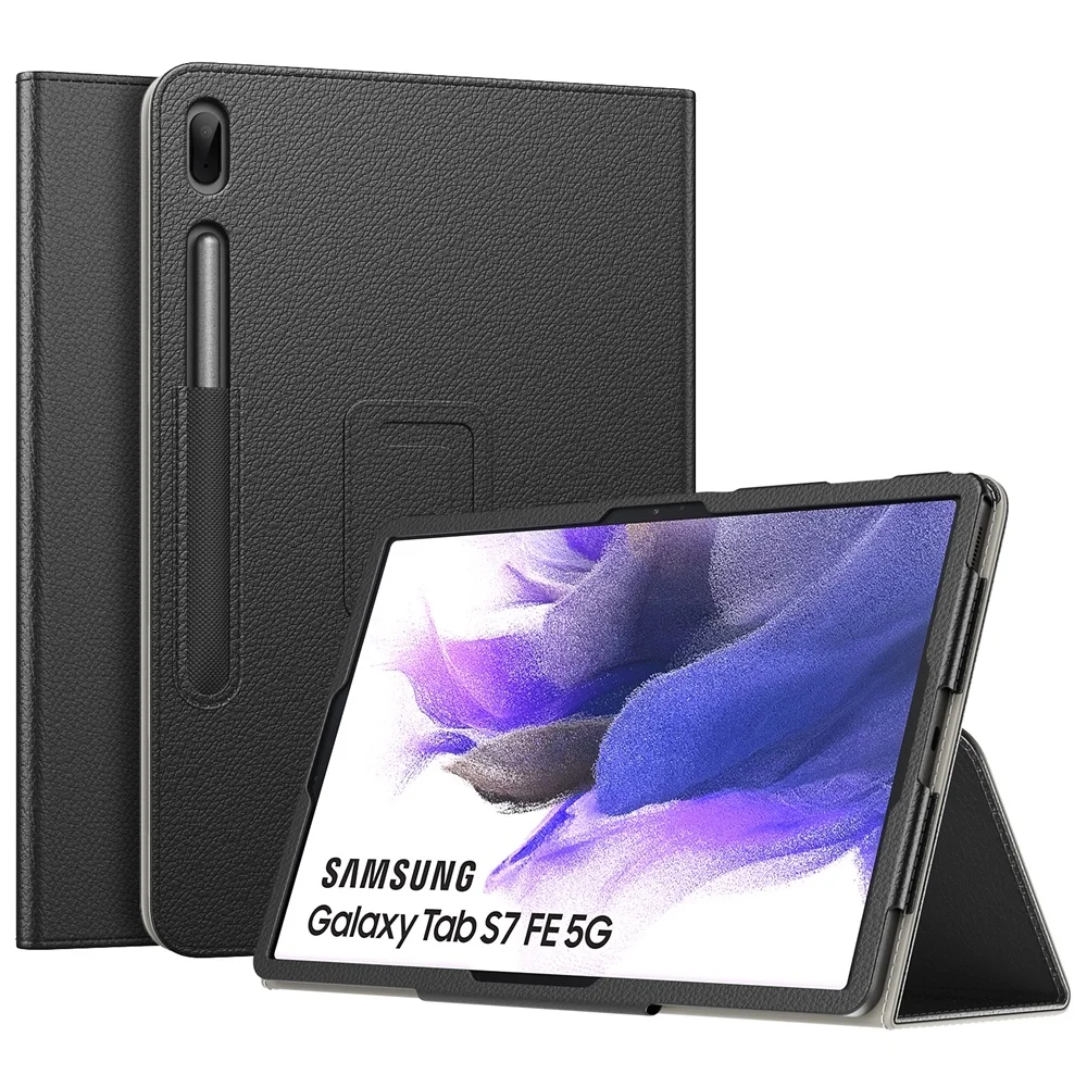 Чехол для Samsung Galaxy Tab S7 FE 12,4 дюйма 2021 (SM-T730/T736), чехол-подставка из искусственной кожи премиум-класса
Чехол для Samsung Galaxy Tab S7 FE 12,4 дюйма 2021 (SM-T730/T736), чехол-подставка из искусственной кожи премиум-класса