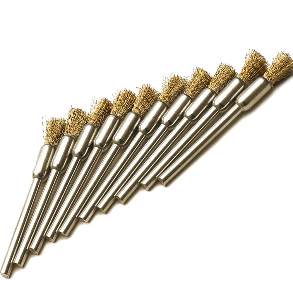 15Pcs/set Pencil Brushes Brass Wire Mounted Wire Wheel Mandrel Set Dremel Accessory Rotary Tools 3.17mm Shank Mandrel
15Pcs/set Pencil Brushes Brass Wire Mounted Wire Wheel Mandrel Set Dremel Accessory Rotary Tools 3.17mm Shank Mandrel