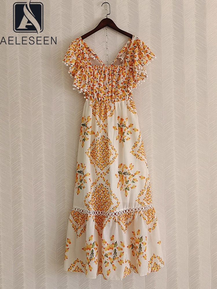AELESEEN Designer Fashion 2022 Summer Elegant Long Dress Women Butterfly Sleeve Fashion Flower Printed Holiday Party Vacation
AELESEEN Designer Fashion 2022 Summer Elegant Long Dress Women Butterfly Sleeve Fashion Flower Printed Holiday Party Vacation